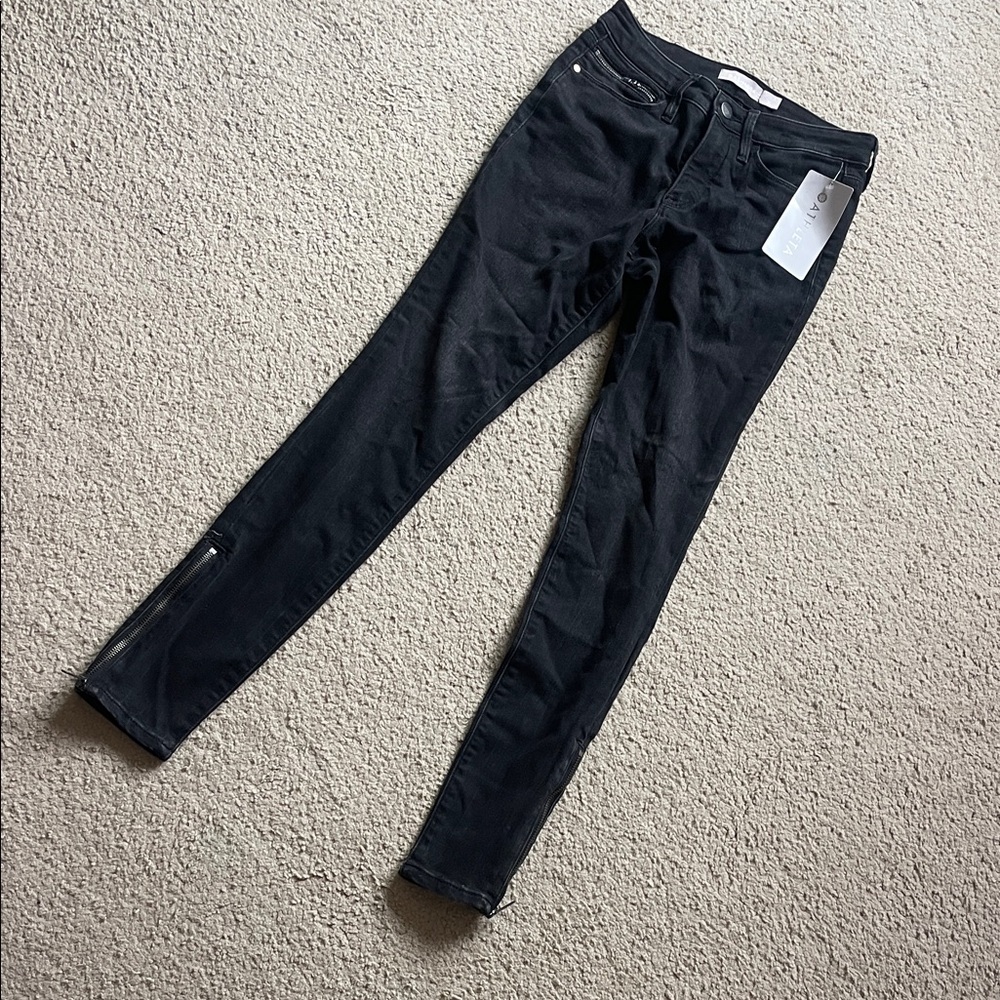 Athleta Black Sculptek Zip Ultra Skinny Jean
